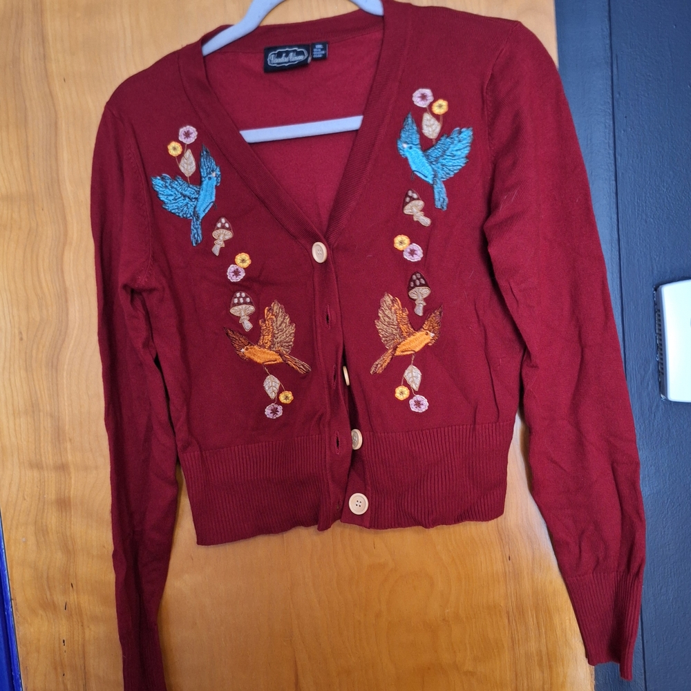 Voodoo Vixen 50s Ginny Woodland Cardigan Im